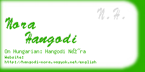 nora hangodi business card